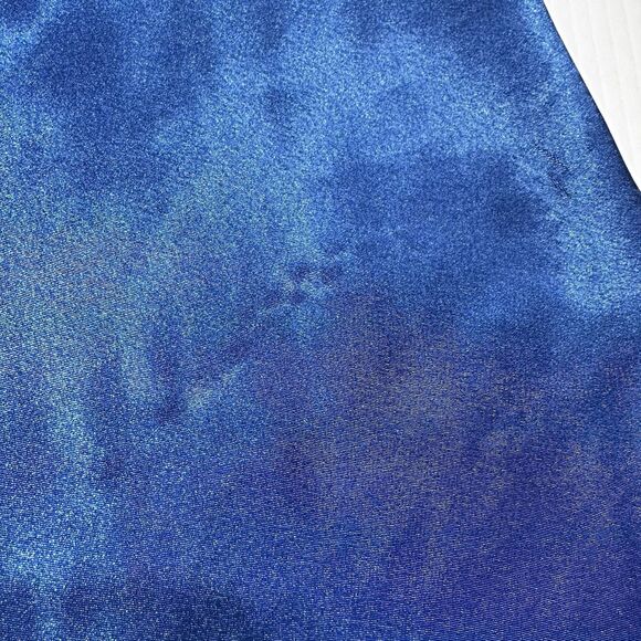 Vintage Victoria Secret Gold Label Slip Dress Long 90's Blue M Medium Satin Gown - Picture 12 of 12